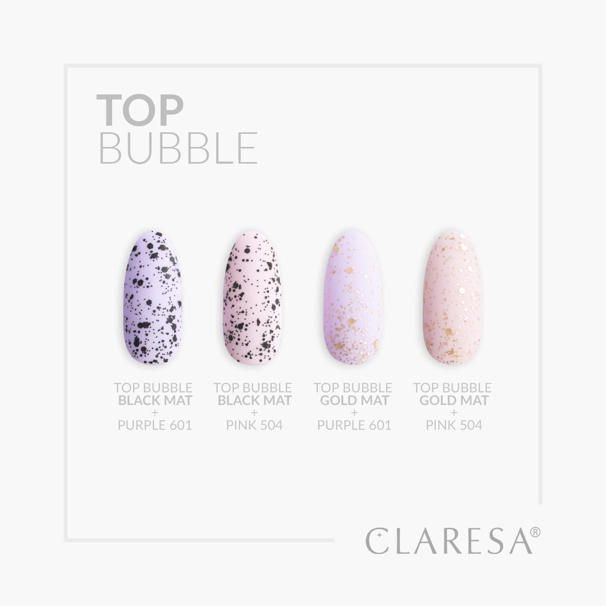 Claresa Top Bubble black Matt No wipe -5g-L