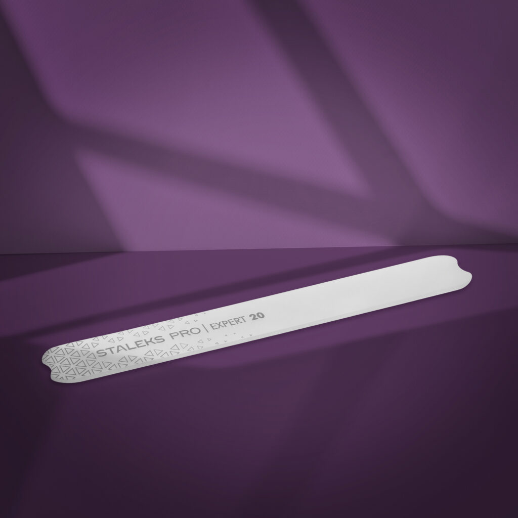 The acrylic base for a straight nail file Staleks Pro Expert 20