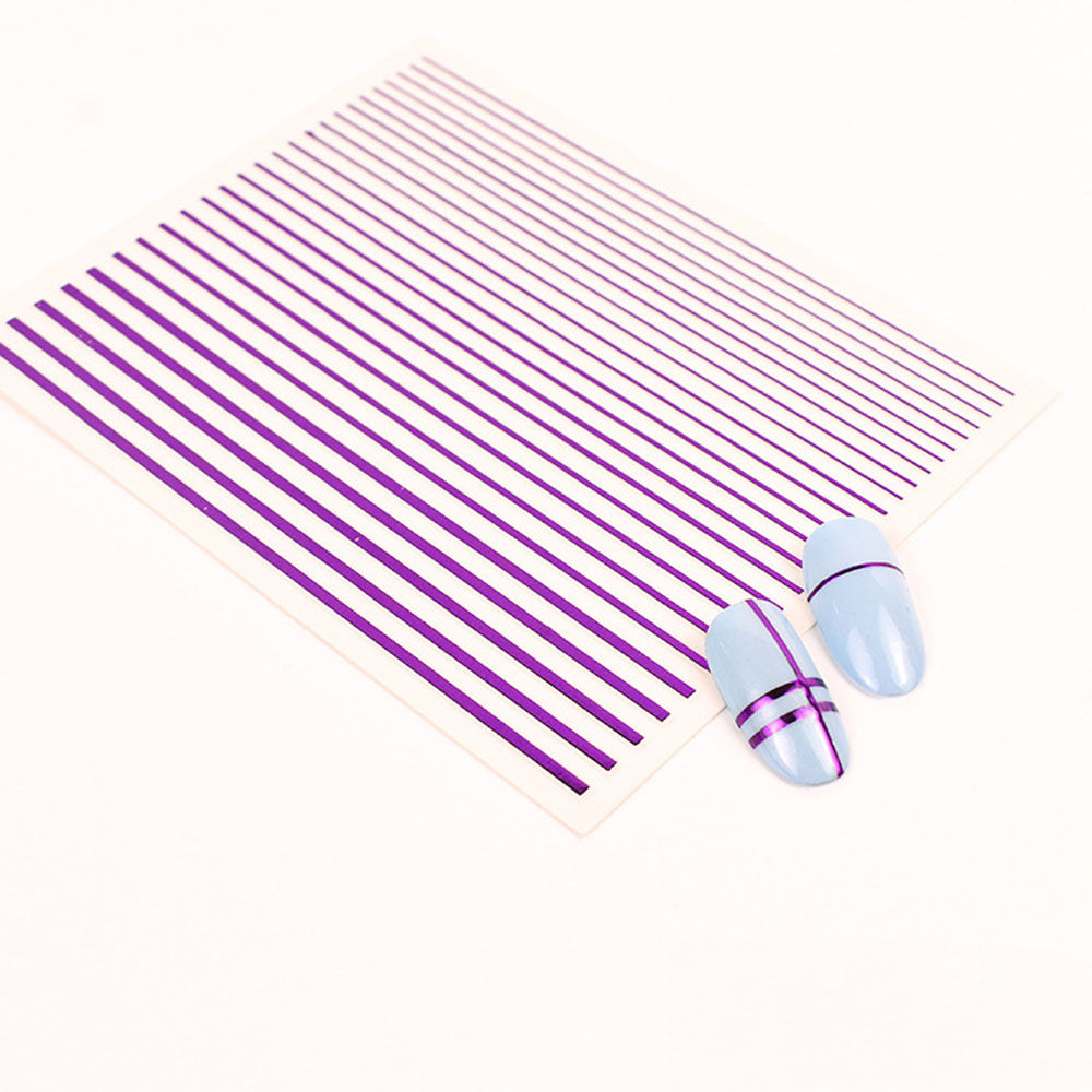 SMOOTH STRIPE NAIL ART STICKER 08 VIOLET