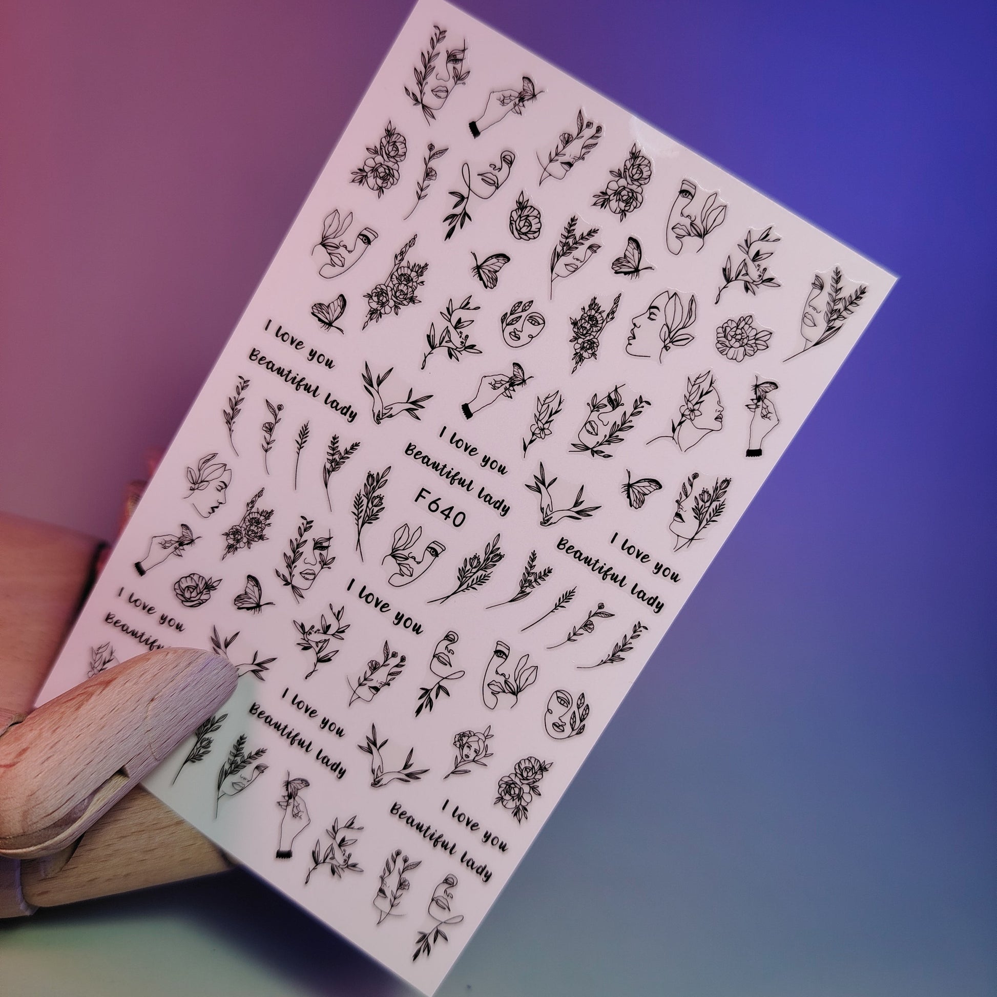3D NAIL ART STICKER F640