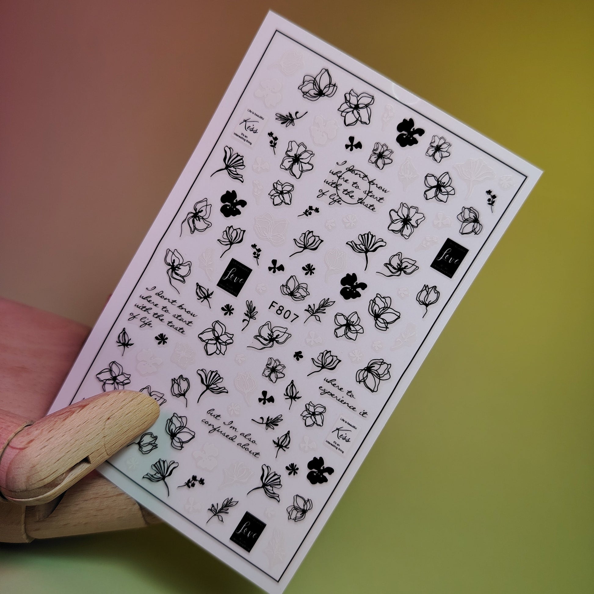 3D NAIL ART STICKER F807