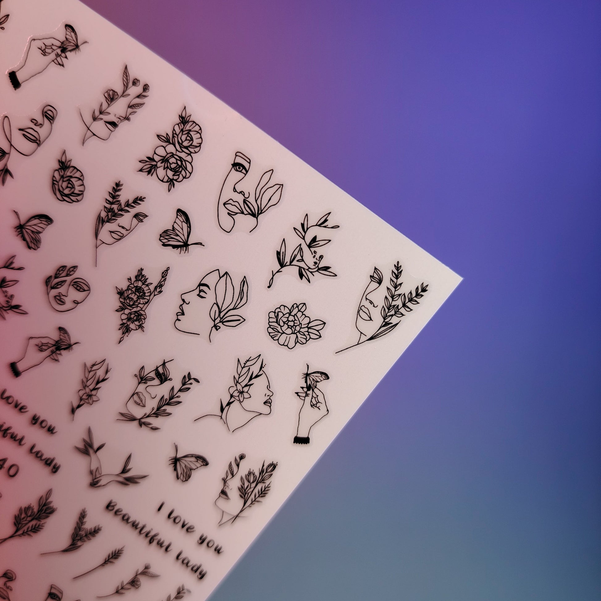 3D NAIL ART STICKER F640