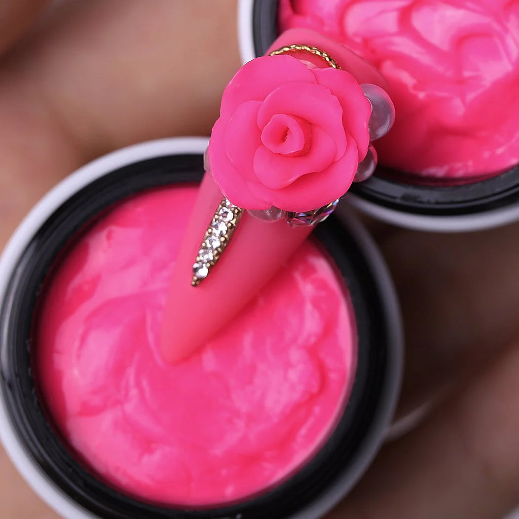 Nail art | Gel 4D | Pink 12