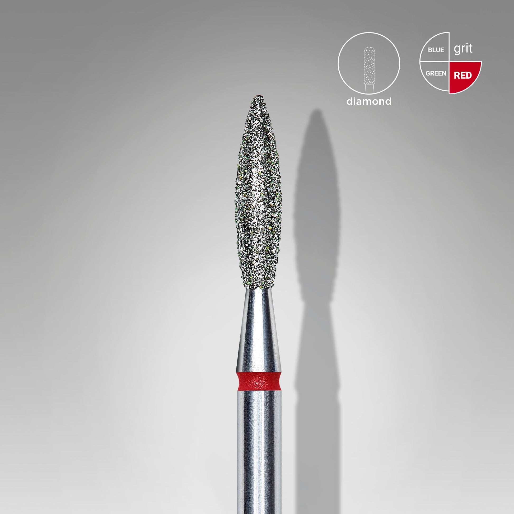 Embout diamantée rouge EXPERT diamètre de la tête 2,3 mm / partie travaillante 10 mm