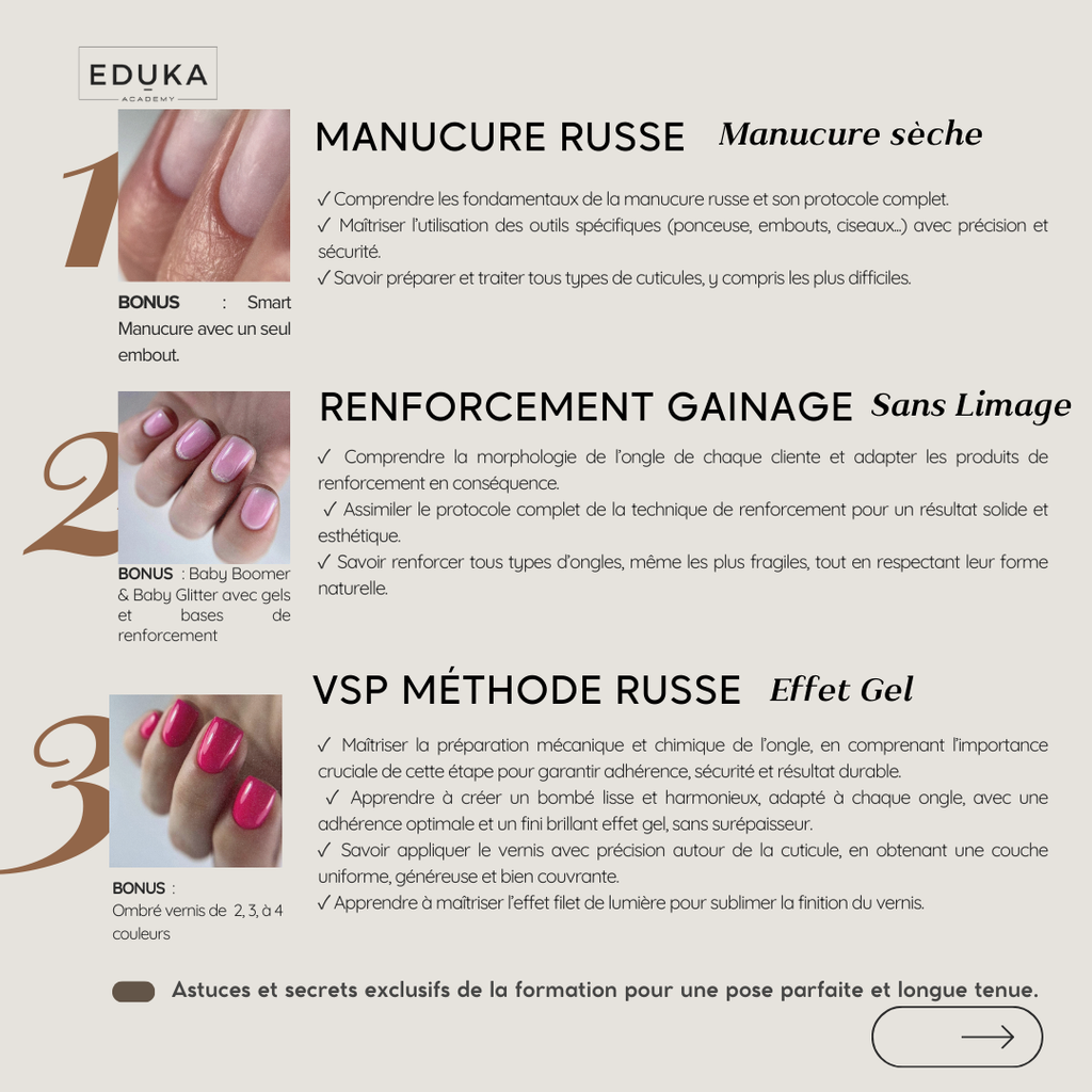 FORMATION DE BASE MACRO MANUCURE RUSSE
