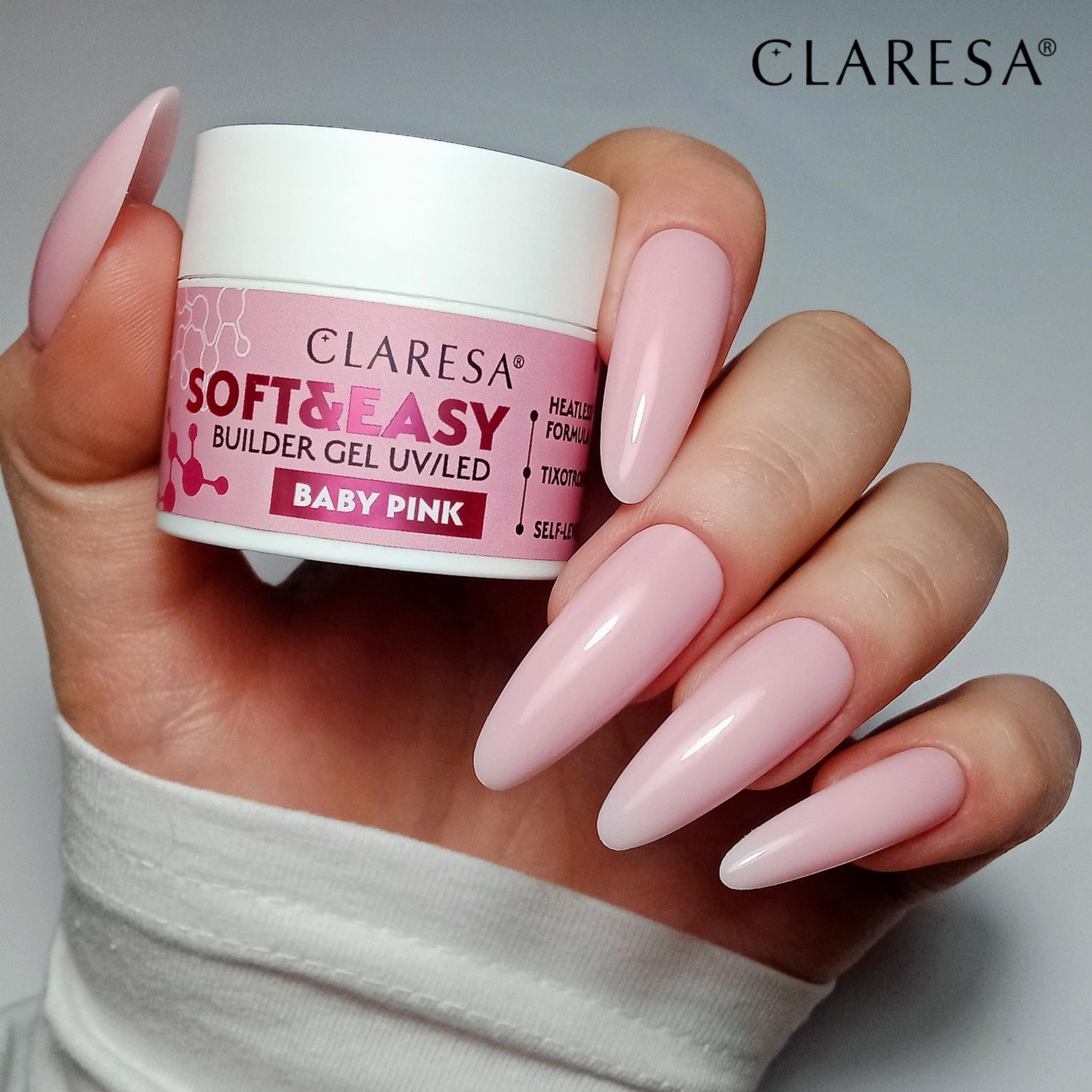 CLARESA SOFT&EASY BUILDER GEL BABY PINK 45G
