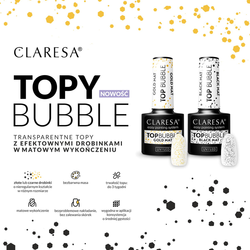 Claresa Top Bubble gold Matt No wipe -5g-L