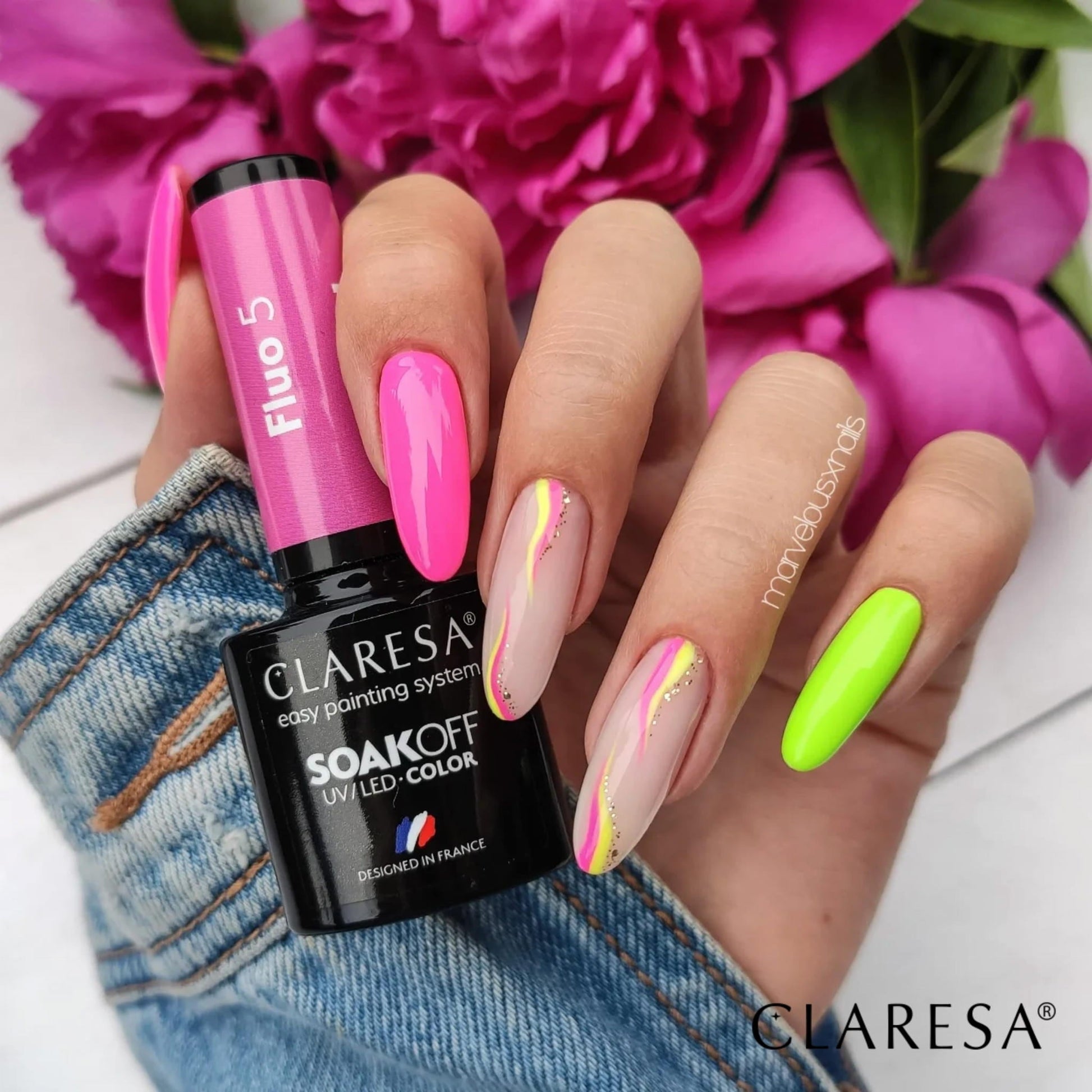 CLARESA vernis hybride fluo 5 -5g