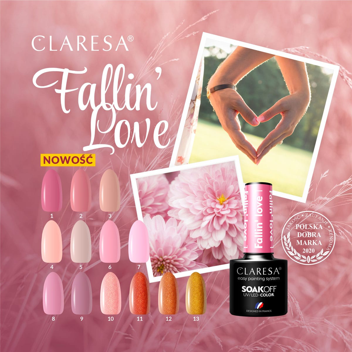 Claresa Vernis Hybride FALLIN LOVE 2 -5g