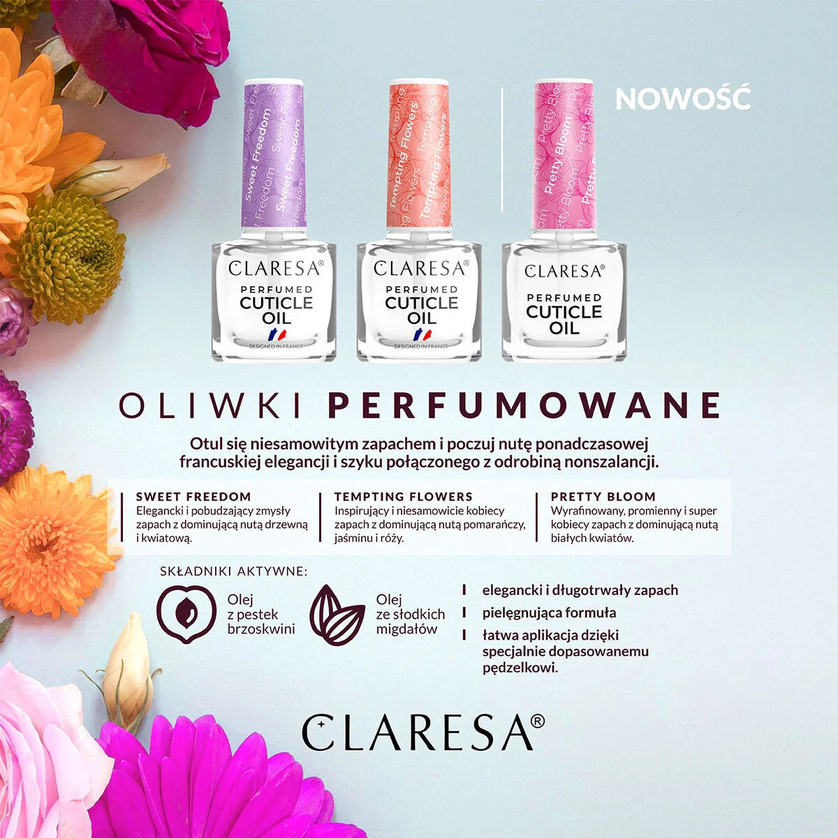 Claresa Cuticle Oil PRETTY BLOOM 5 ml