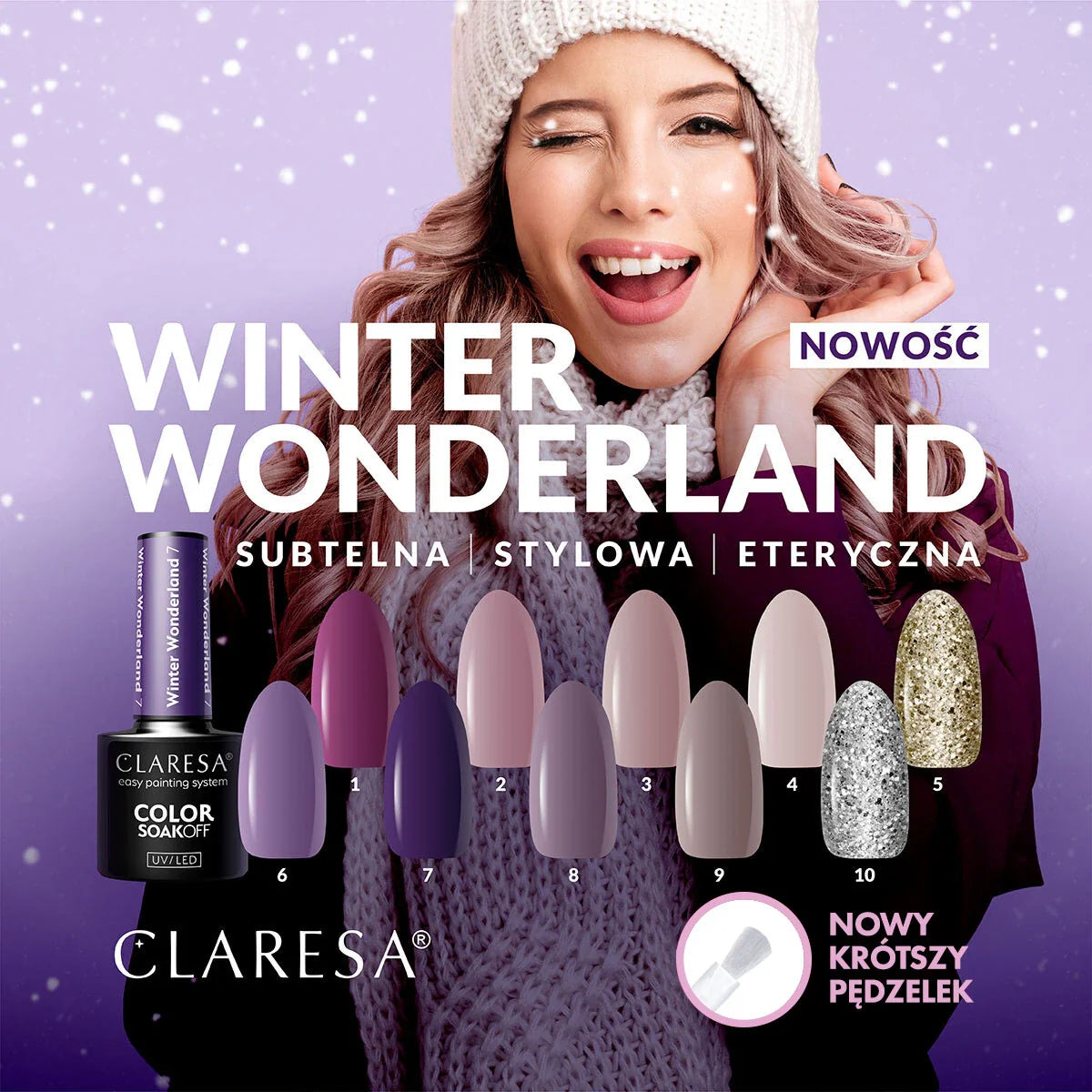 CLARESA LAKIER HYBRYDOWY WINTER WONDERLAND 7 5 g