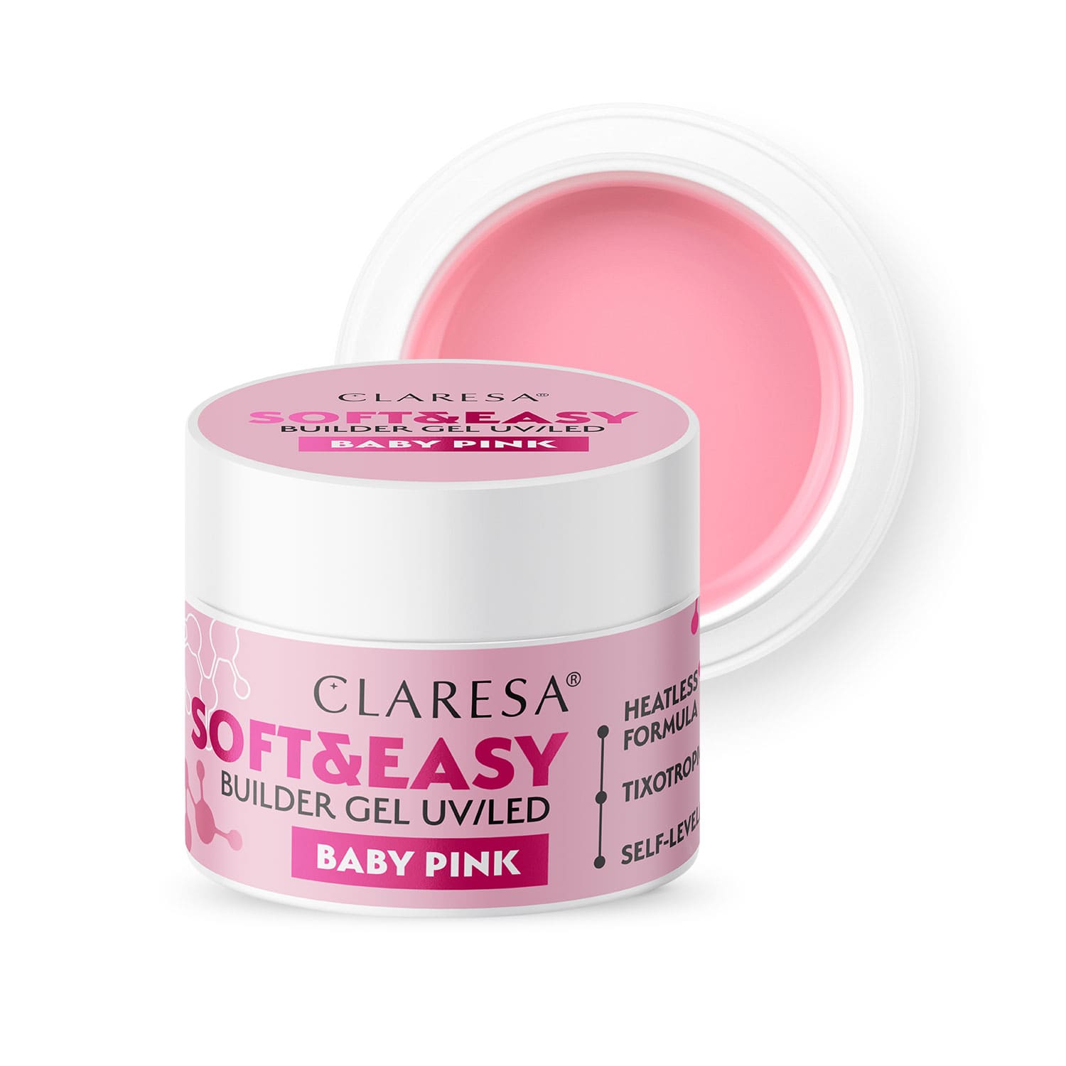 CLARESA SOFT&EASY BUILDER GEL BABY PINK 45G