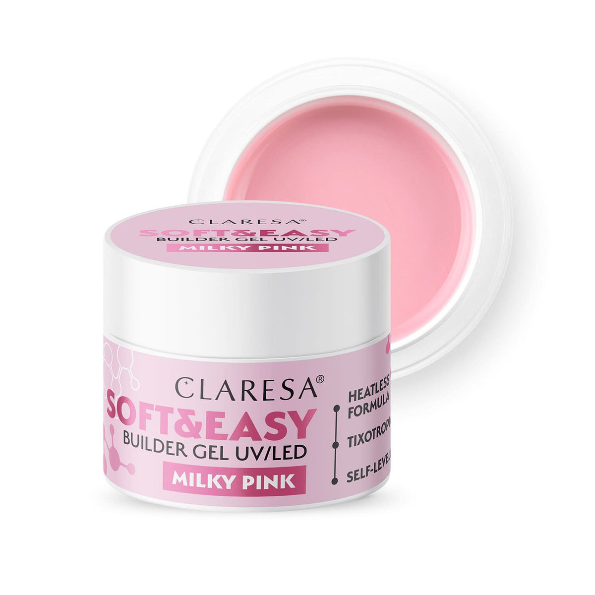 MILKY PINK CLARESA SOFT&EASY BUILDER GEL  45G