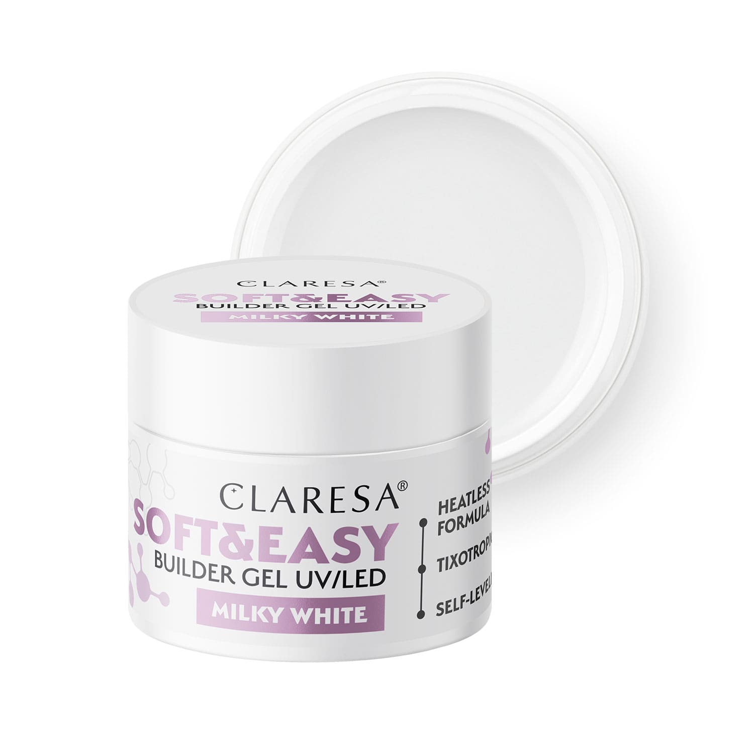 CLARESA BUILDER GEL SOFT&EASY MILKY WHITE 45 g
