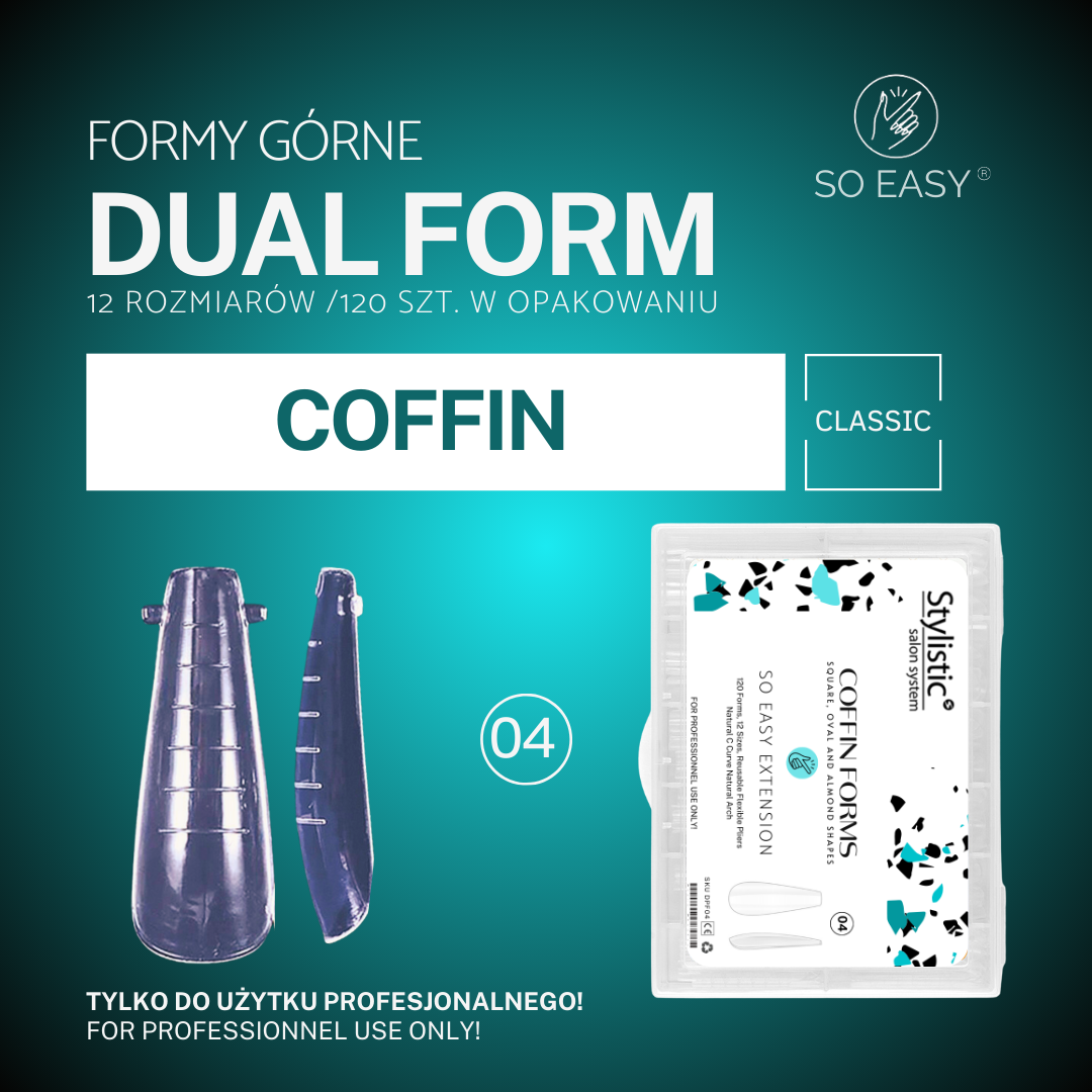 STYLISTIC NAIL DUAL FORM COFFIN  CLASSIC 04