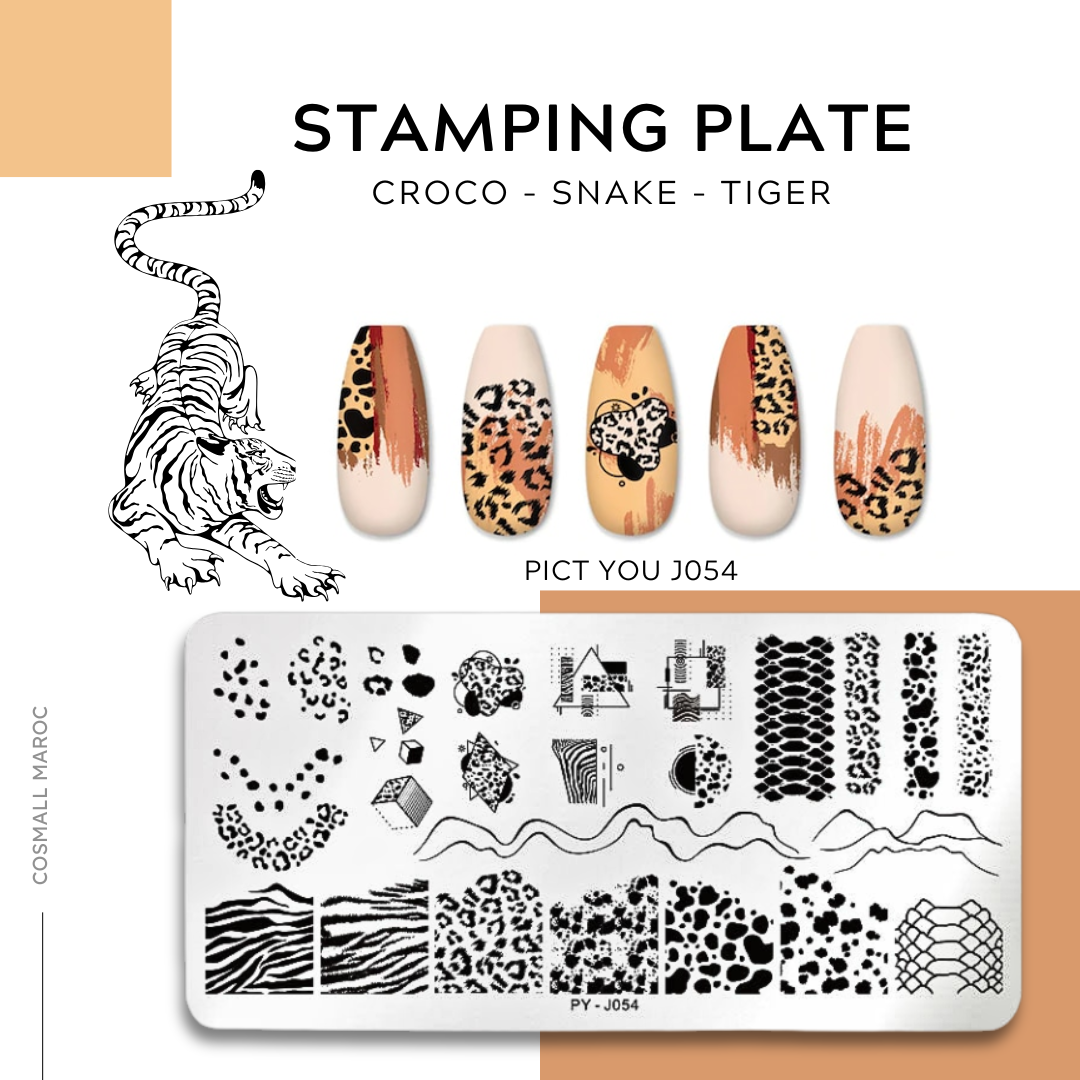 STAMPING PLATE CROCO TIGER PY-J054
