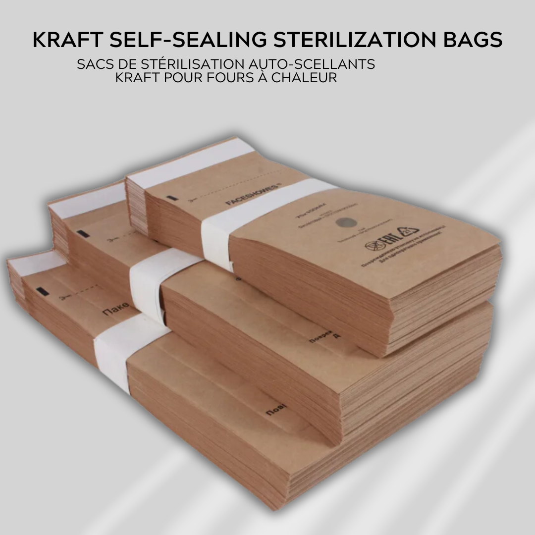 KRAFT POCHETTES DE STÉRILISATION AUTO ADHÉSIVES