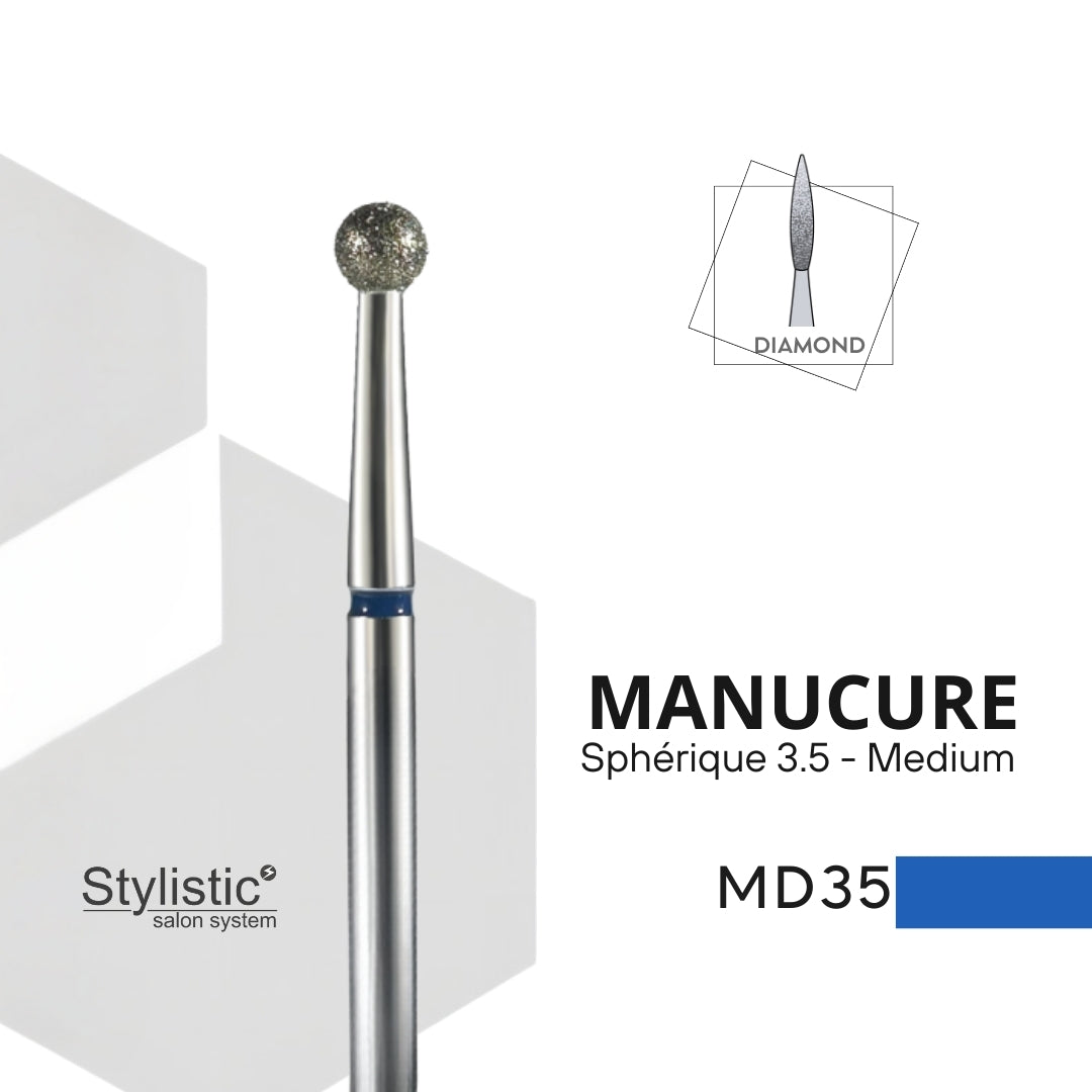 EMBOUT DIAMANT MD35 SPHÉRIQUE 3.5 MEDIUM