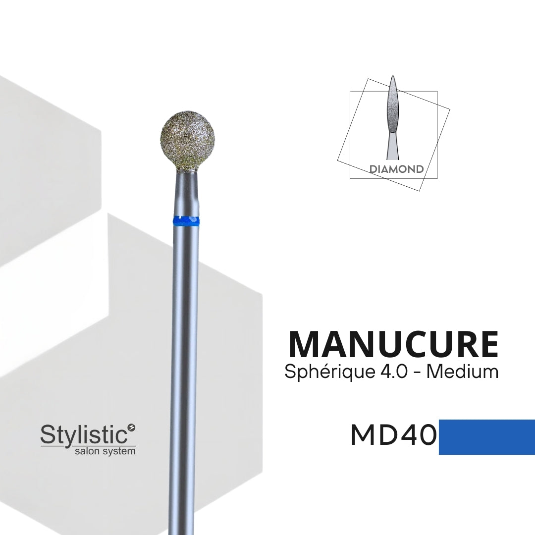 EMBOUT DIAMANT MD40 SPHÉRIQUE / BALL  4.0 MEDIUM