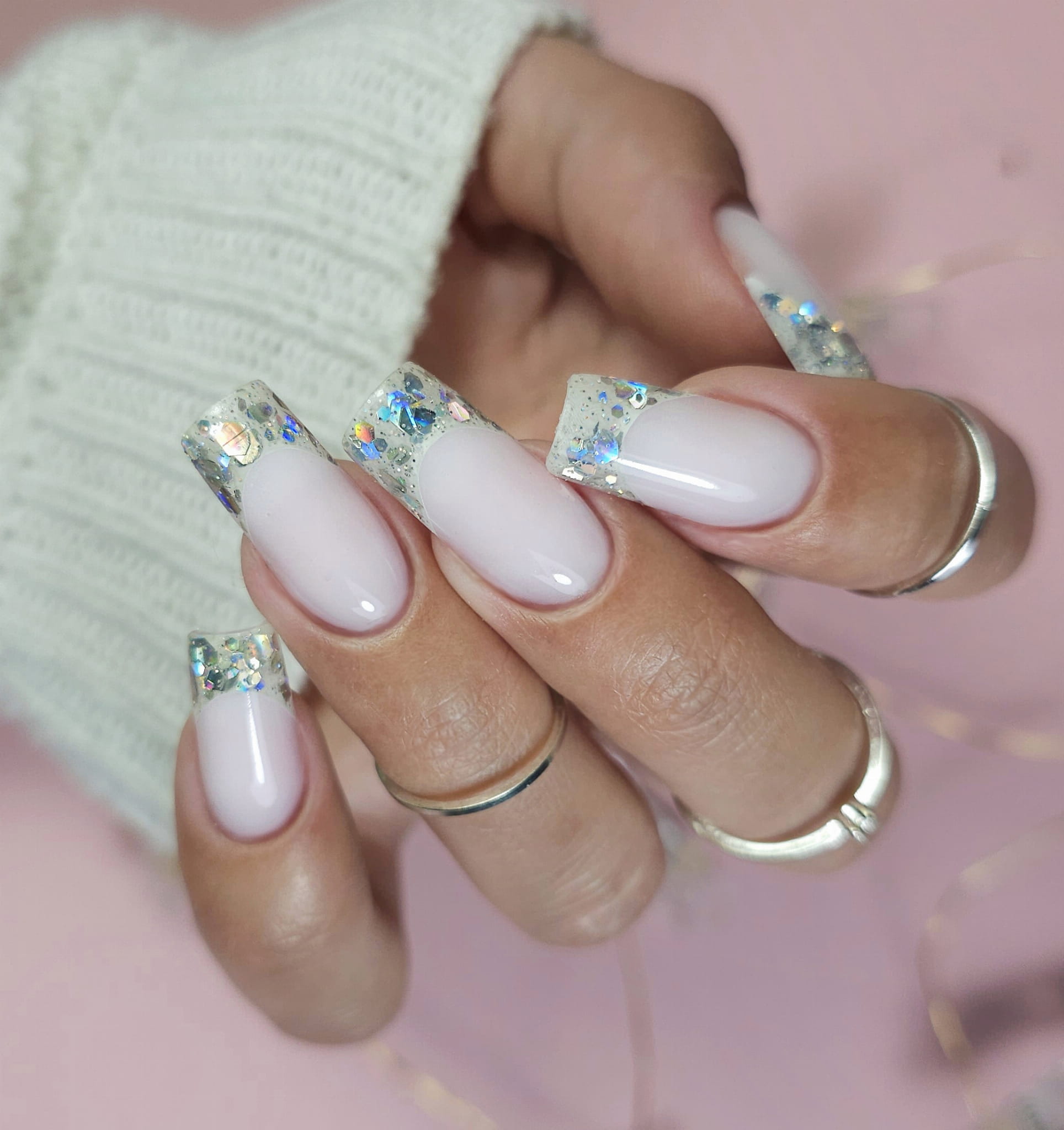 Gel nail art Claresa MEGASTAR SILVER FLICKER - 10 g