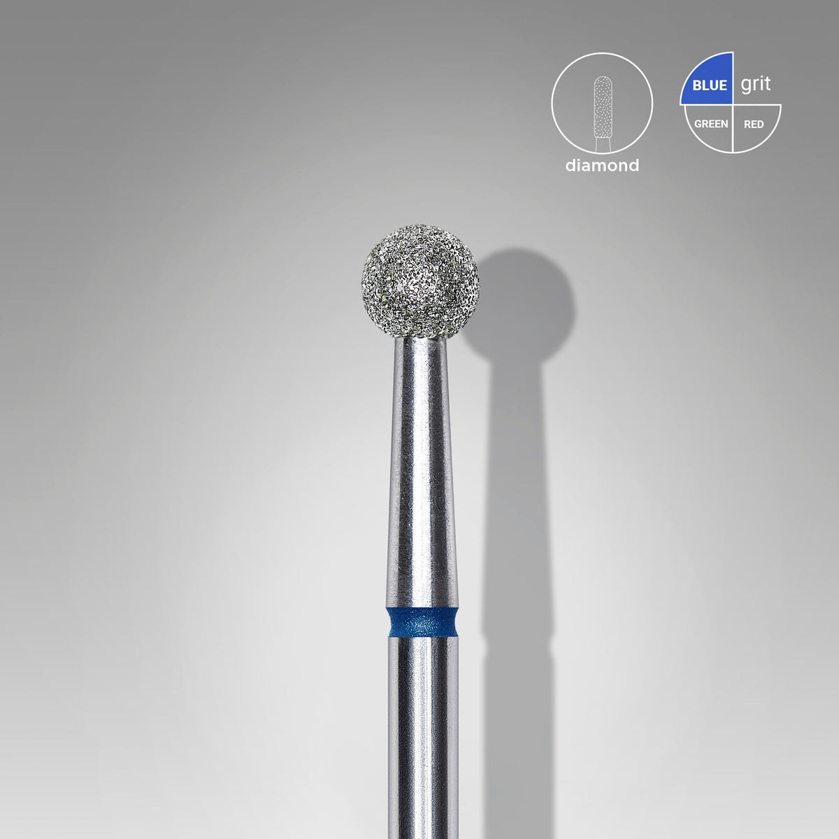 Diamond nail drill bit ball blue head EXPERT diameter 4 mm