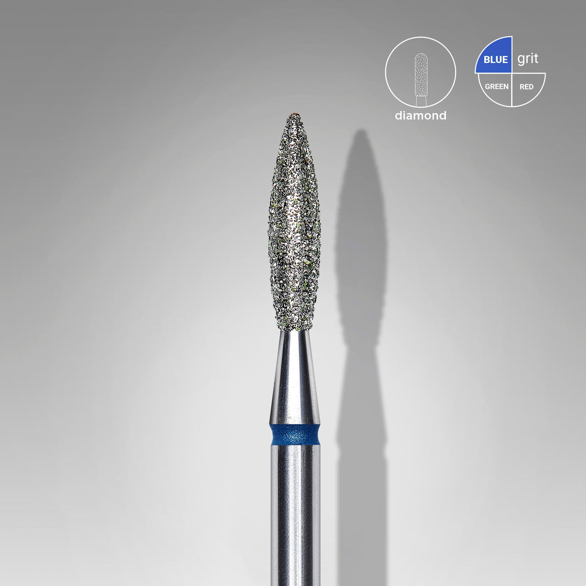 Diamond nail drill bit flame blue head EXPERT diameter 2,3 mm