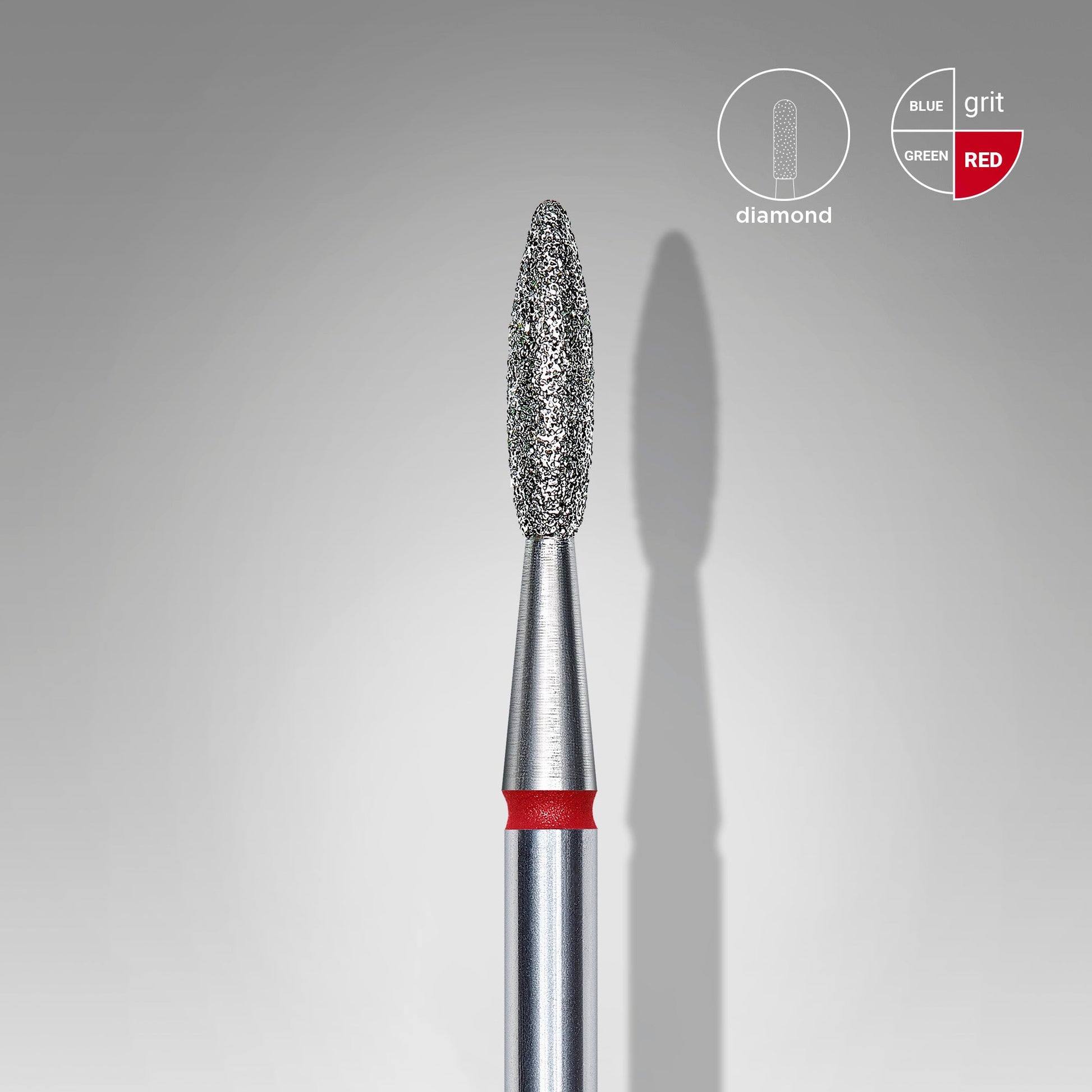 Embout diamanté rouge EXPERT diamètre de la tête 2,1 mm / partie travaillante 8 mm