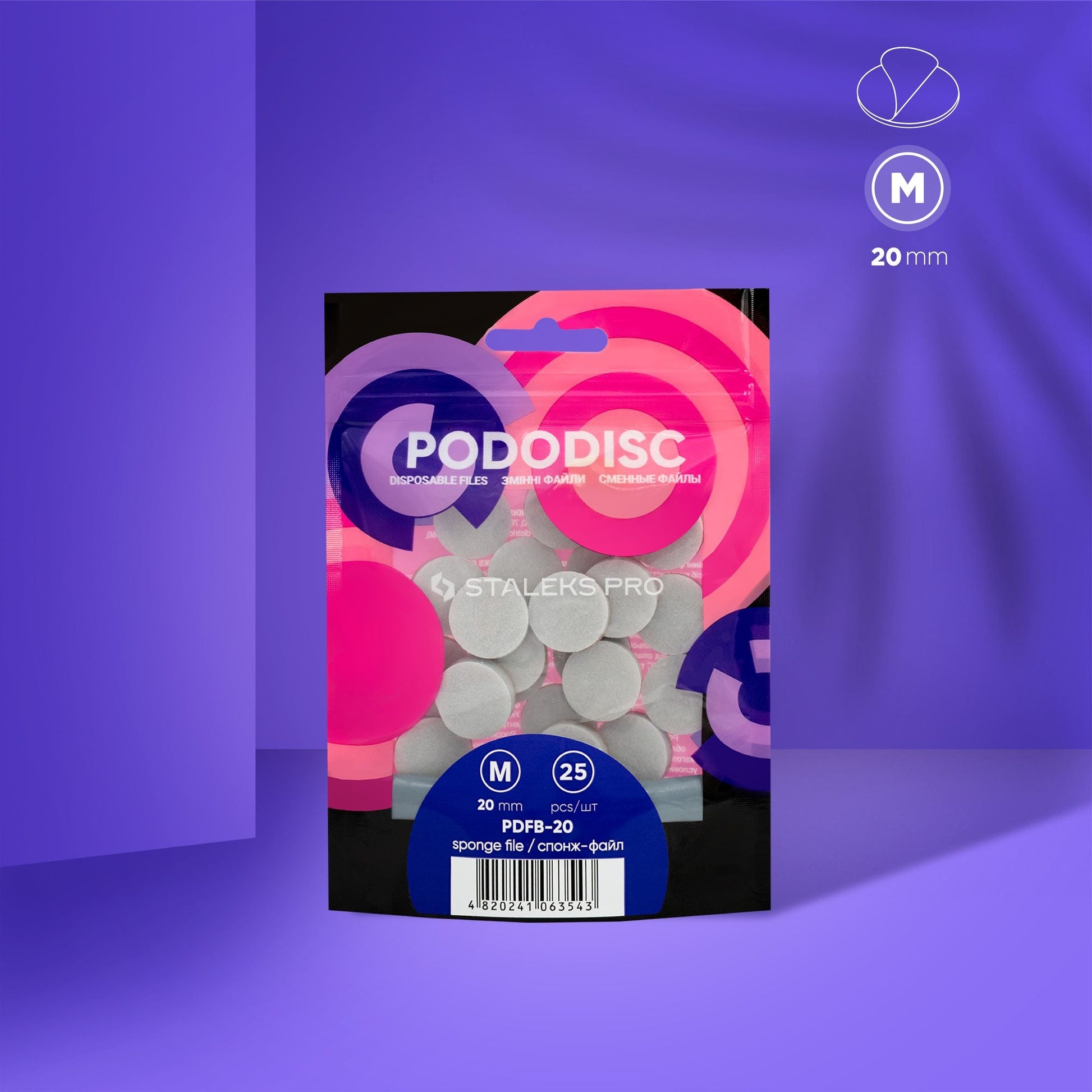 Pack de recharge de polissoirs pour PODODISC STALEKS PRO M, (25 pcs)