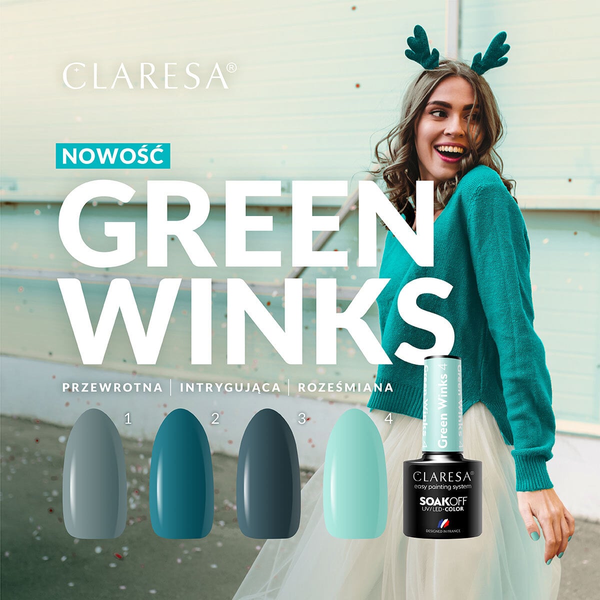 Claresa Vernis Hybride GREEN WINKS 4 -5g