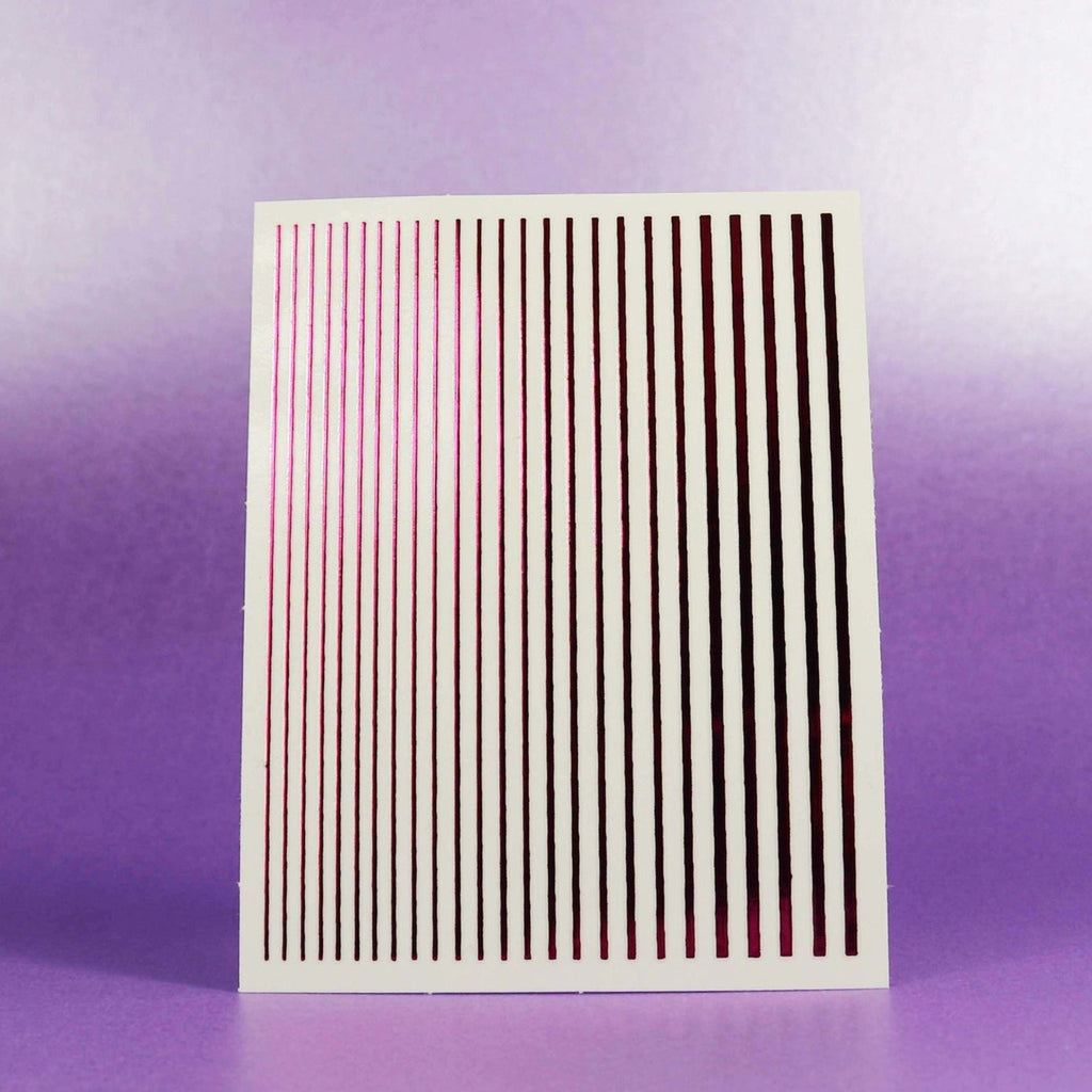 SMOOTH STRIPE NAIL ART STICKER 10 ROSE