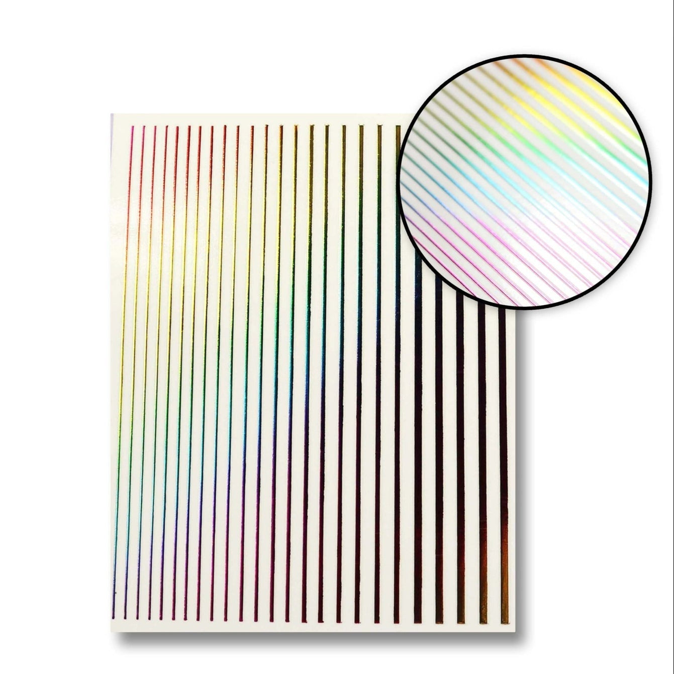 SMOOTH STRIPE NAIL ART STICKER 07 RAINBOW🌈