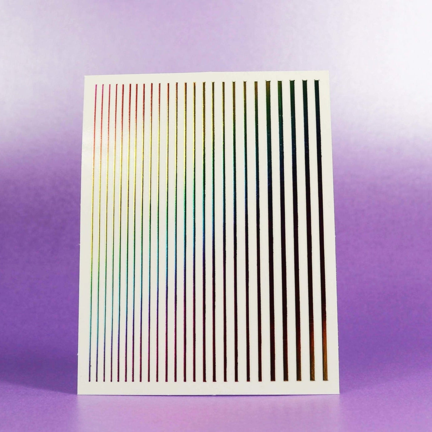 SMOOTH STRIPE NAIL ART STICKER 07 RAINBOW🌈