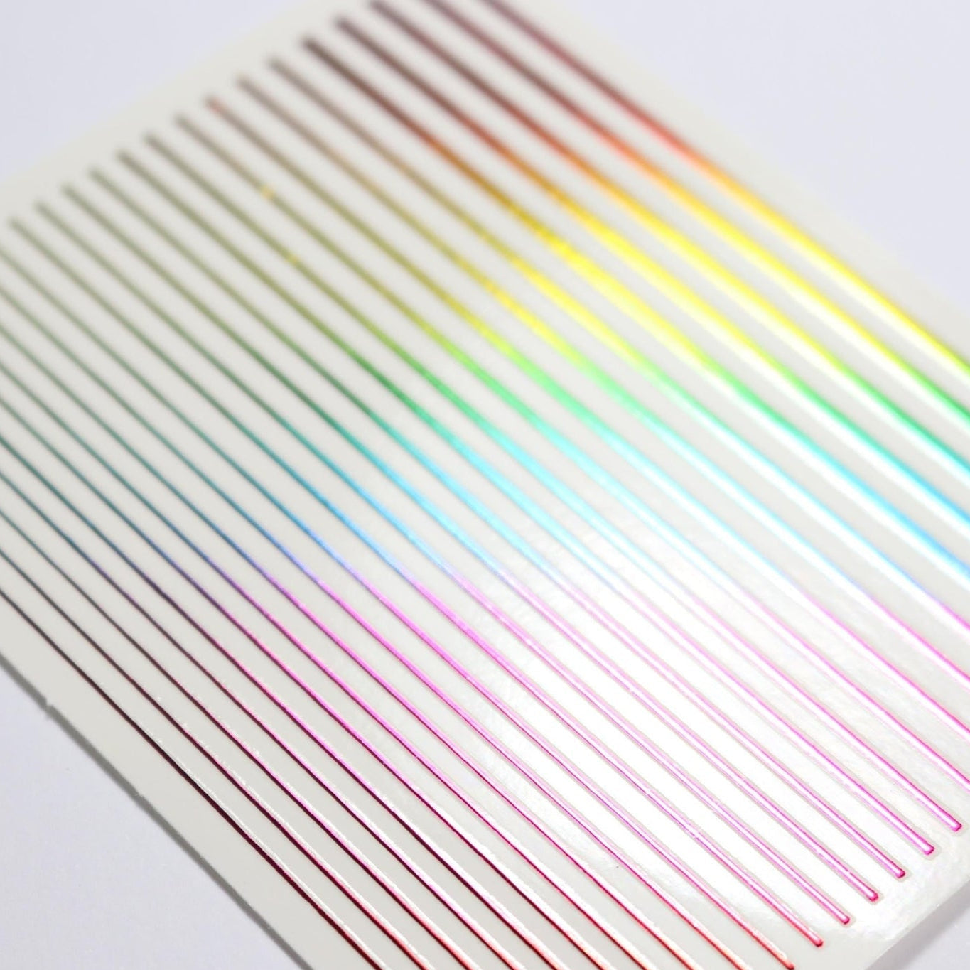 SMOOTH STRIPE NAIL ART STICKER 07 RAINBOW🌈