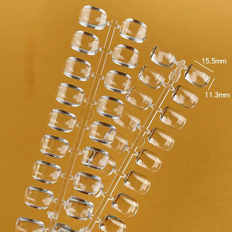 SQUARE NAIL ART DISPLAY | COLOR CHART TIPS | CLEAR | 120 PCS
