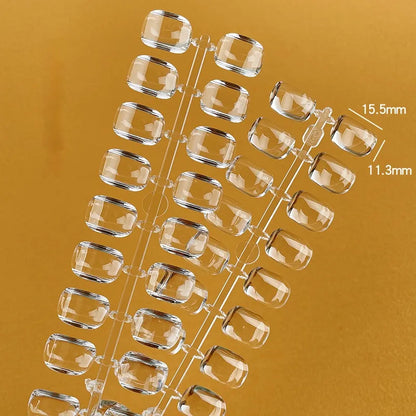 SQUARE NAIL ART DISPLAY | COLOR CHART TIPS | CLEAR | 120 PCS