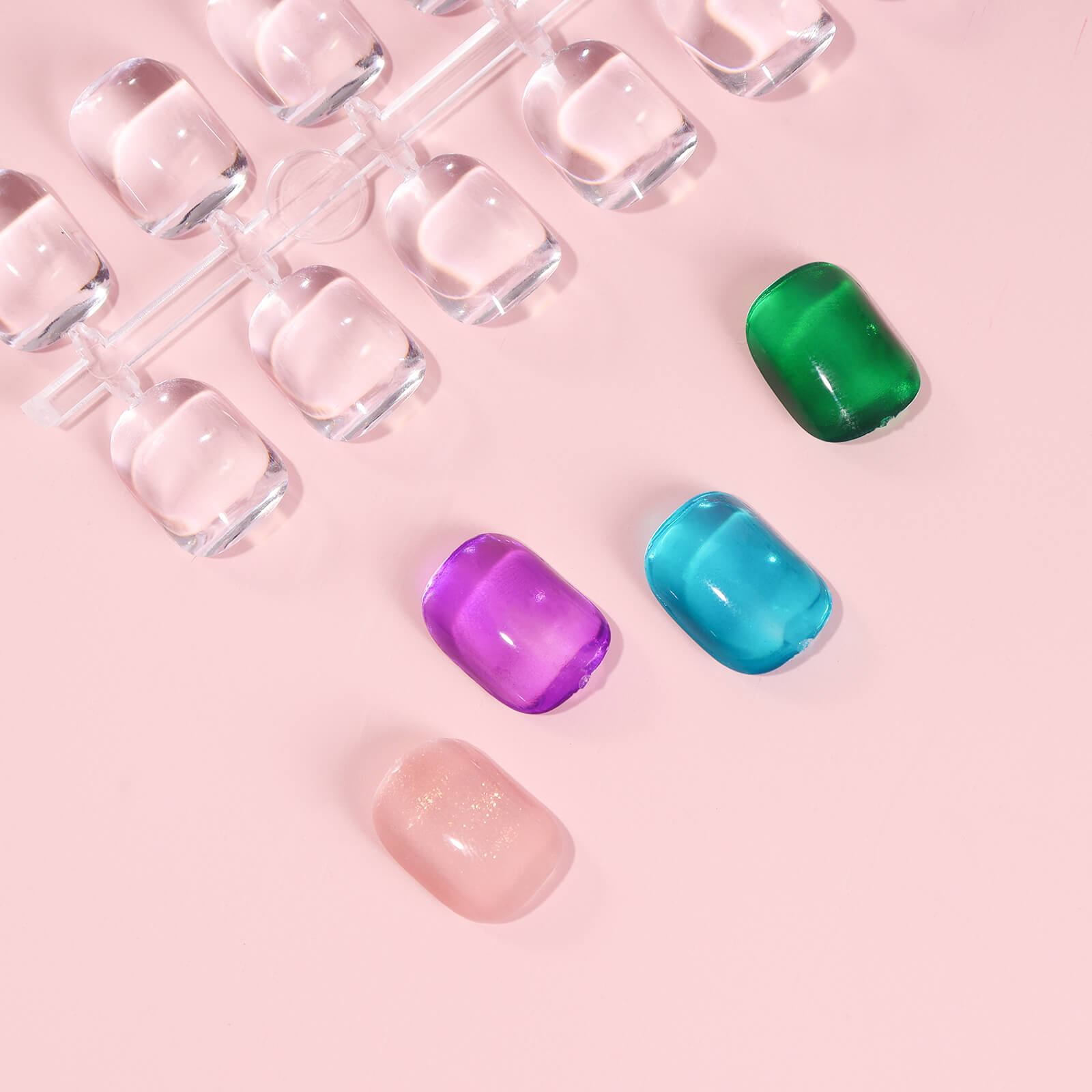 SQUARE NAIL ART DISPLAY | COLOR CHART TIPS | CLEAR | 120 PCS