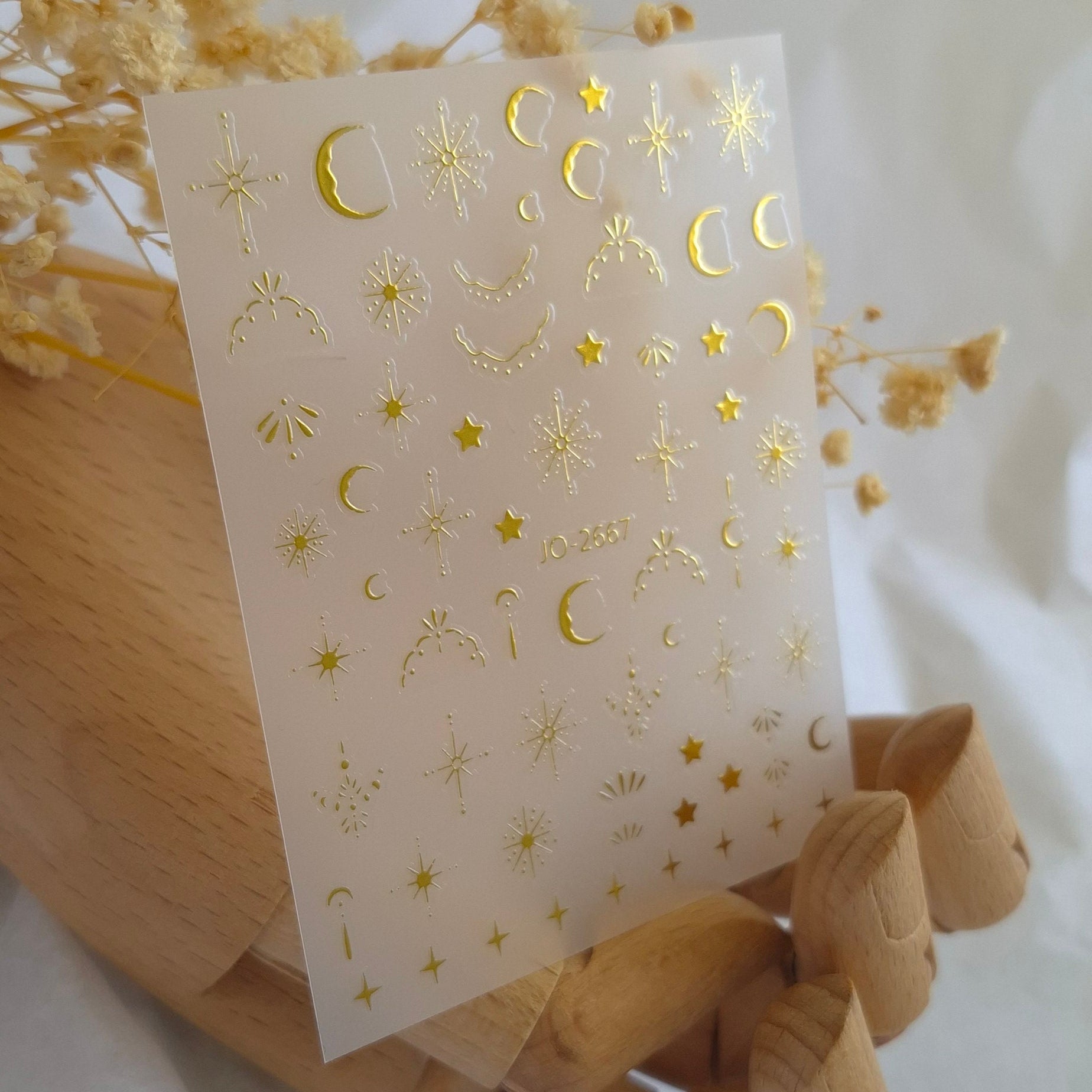 3D NAIL ART STICKER JO2667 | G01  STARLIGHT GOLD  METALIC