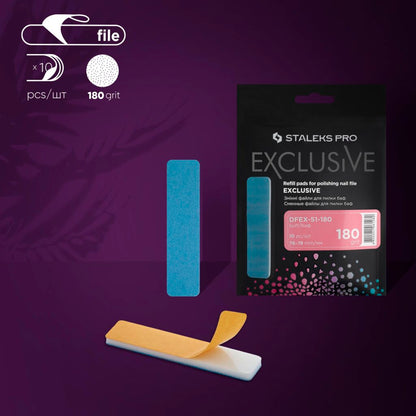 Disposable files for short nail file (buff on foam base) Staleks Pro Exclusive 51, 180 grit (10 pcs)