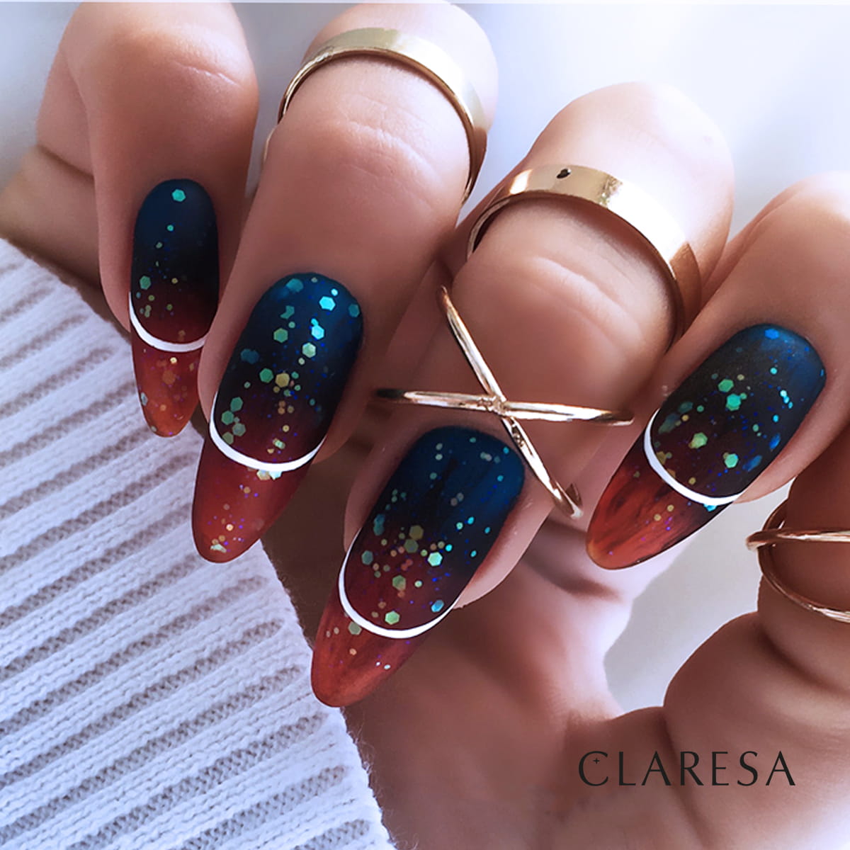 CLARESA LAKIER HYBRYDOWY GLITTER 1 5 g