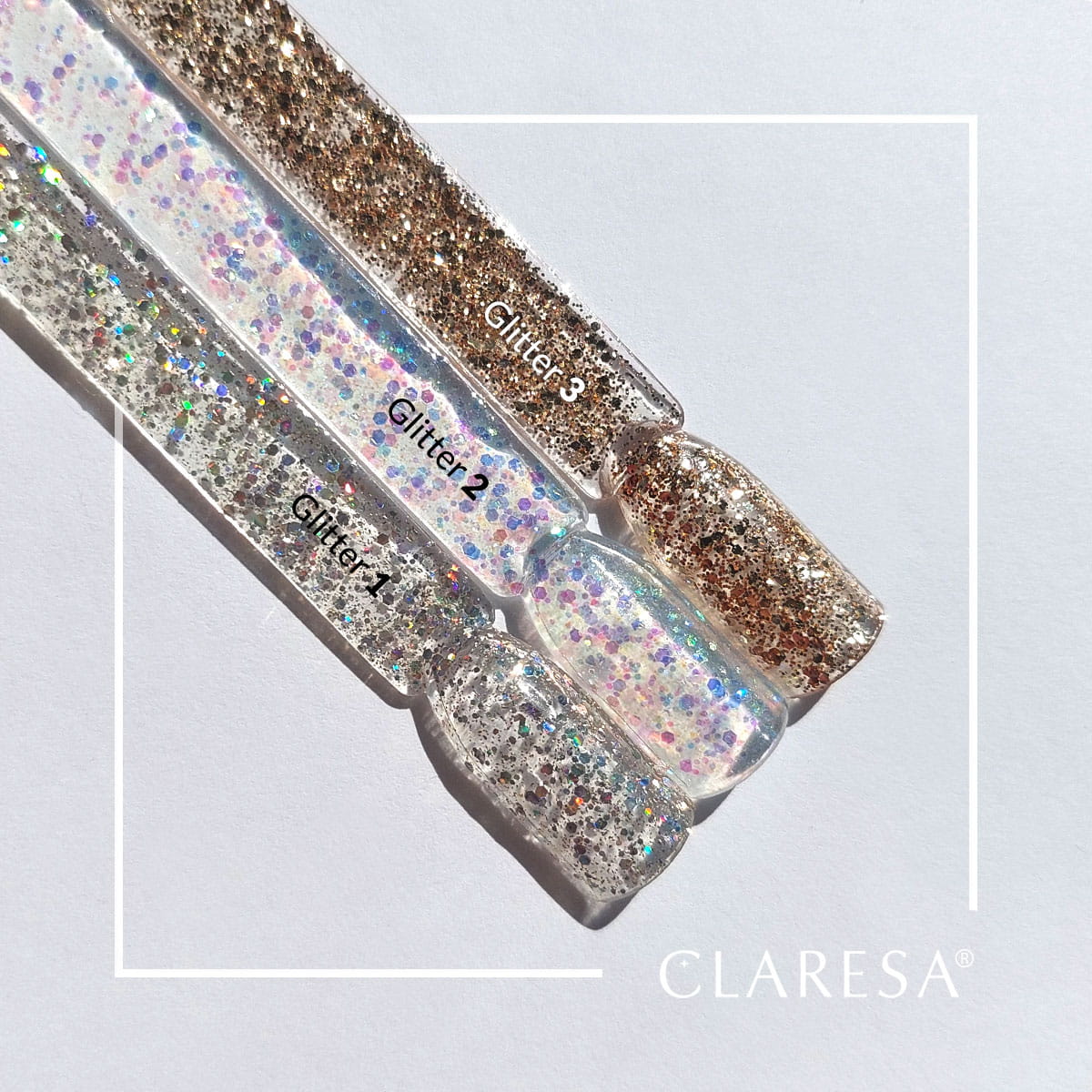 CLARESA LAKIER HYBRYDOWY GLITTER 3 5 g